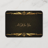 Elegant stijlvol goud, zwart kortingskaartje (Voorkant)
