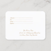 Elegant stijlvol goud, zwart kortingskaartje (Achterkant)