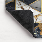 Elegant Stijlvol Goud Zwart Marmer Geometrisch Muismat (Hoek)