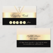 Elegant stijlvol, goud, zwart, schaarste Kaart Klantenkaartje (Voorkant / Achterkant)