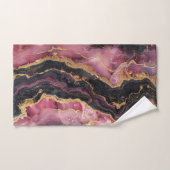 Elegant Stijlvol Gouden Glitter Zwart Bourgogne Ma Bad Handdoek (Handdoek)