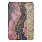 Elegant Stijlvol Gouden Glitter Zwart Bourgogne Ma Badmat (Voorkant Verticaal)
