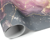 Elegant Stijlvol Gouden Glitter Zwart Bourgogne Ma Cadeaupapier (Rol Hoek)