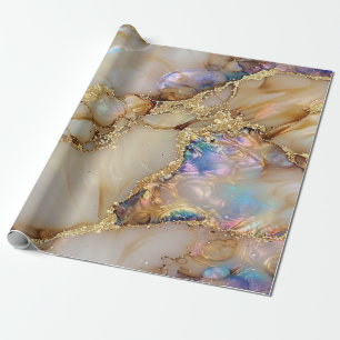 Elegant Stijlvol Gouden Glitter Zwart Bourgogne Ma Cadeaupapier