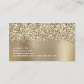 Elegant stijlvol goudglitter make-up en haar visitekaartje (Achterkant)