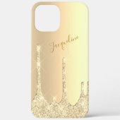 Elegant stijlvol goudglitterdruppels Case-Mate iPhone case (Achterkant)