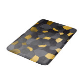 Elegant stijlvol goudgrijs en zwart mozaïek badmat (Gekanteld)