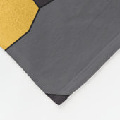 Elegant stijlvol goudgrijs en zwart mozaïek fleece deken (Hoek)