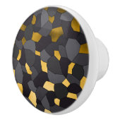 Elegant stijlvol goudgrijs en zwart mozaïek keramische knop (Rechts)