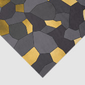 Elegant stijlvol goudgrijs en zwart mozaïek tissuepapier (Detail)