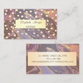Elegant stijlvol, goudLijst, Confetti, Stippen Visitekaartje (Voorkant / Achterkant)