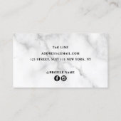 Elegant stijlvol goudschaar visitekaartje (Achterkant)