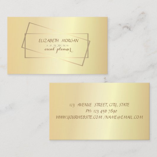 Elegant stijlvol, grafisch, professioneel Gold-Lij Visitekaartje (Voorkant / Achterkant)