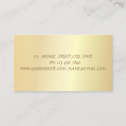 Elegant stijlvol, grafisch, professioneel Gold-Lij Visitekaartje (Achterkant)