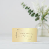 Elegant stijlvol, grafisch, professioneel Gold-Lij Visitekaartje (Staand voorkant)