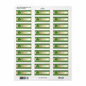 Elegant Stijlvol, Groen, Shamrock Adres Etiket (Full Sheet)