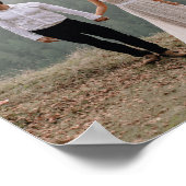 elegant stijlvol handschrift bruiloft welkom poste poster (Hoek)