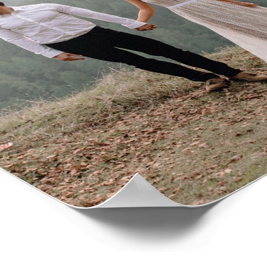 elegant stijlvol handschrift bruiloft welkom poste poster (Hoek)