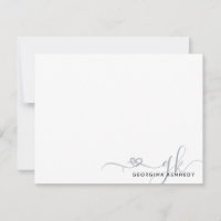 Elegant stijlvol hartscript 2-monogram Initiaal