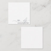 Elegant stijlvol hartscript 2-monogram Initiaal Notitiekaartje (Voorkant / Achterkant)