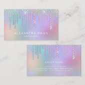 Elegant stijlvol holografisch diamant, make-up kun visitekaartje (Voorkant / Achterkant)