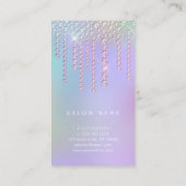 Elegant stijlvol holografisch diamant, make-up kun visitekaartje (Achterkant)