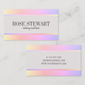 Elegant, stijlvol holografisch en haarfijn visitekaartje (Voorkant / Achterkant)