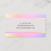 Elegant, stijlvol holografisch en haarfijn visitekaartje (Achterkant)