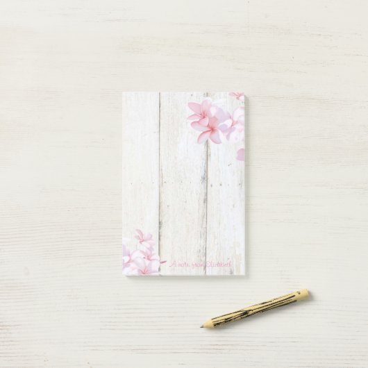 Elegant stijlvol, houtextuur, Cherry Tree Post-it® Notes (Op bureau)