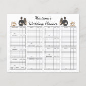 Elegant stijlvol huwelijksplanner papier vel (Voorkant)