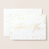 Elegant stijlvol kalligrafiescript Dank u Folie Kaarten (Voorkant met envelop)