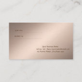 Elegant Stijlvol Kant Lotus Aanbevelingskaartje (Achterkant)