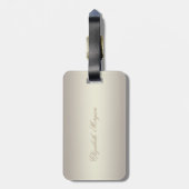 Elegant stijlvol kat - Slanzende Folie, vertrouwel Bagagelabel (Achterkant verticaal)