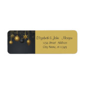Elegant Stijlvol, kerstballen, Snowflakes Etiket (Voorkant)