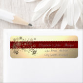 Elegant Stijlvol, Kerstmis, Faux Gold, Snowflakes Etiket (Insitu)