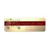 Elegant Stijlvol, Kerstmis, Faux Gold, Snowflakes Etiket (Voorkant)