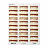 Elegant Stijlvol, Kerstmis, Faux Gold, Snowflakes Etiket (Full Sheet)