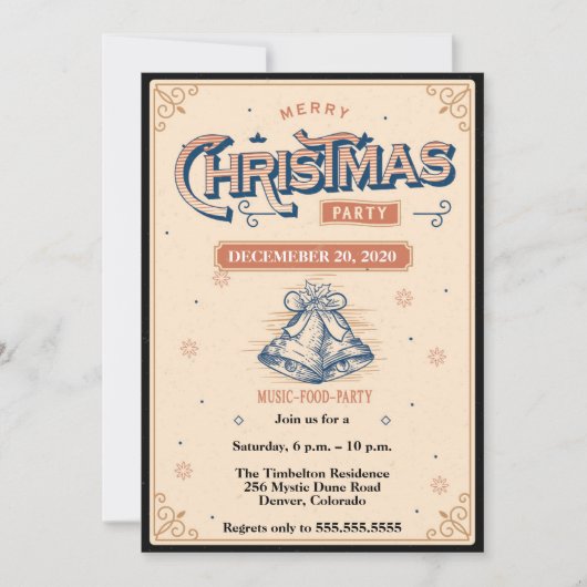 Elegant stijlvol kerstontwerp kaart (Voorkant)