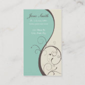 Elegant stijlvol klasje Moderne bloem Visitekaartje (Achterkant)