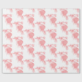 Elegant stijlvol klasje roze tinten wit cadeaupapier (Vlak)