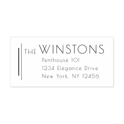 Elegant Stijlvol Klassiek Rich Luxury Adres Zelfinktende Stempel (Design)