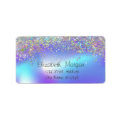 Elegant stijlvol, kleurrijk Confetti holografisch Etiket (Voorkant)