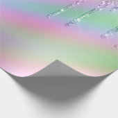 Elegant stijlvol, kleurrijk holografisch glitter d cadeaupapier (Hoek)