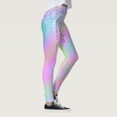 Elegant stijlvol, kleurrijk holografisch glitter d leggings (Rechts)