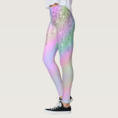 Elegant stijlvol, kleurrijk holografisch glitter d leggings (Links)