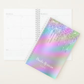 Elegant stijlvol, kleurrijk holografisch glitter d planner (Display)