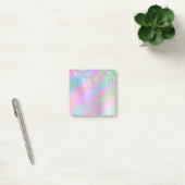 Elegant stijlvol, kleurrijk holografisch glitter d post-it® notes (Kantoor)
