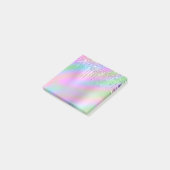 Elegant stijlvol, kleurrijk holografisch glitter d post-it® notes (Schuin)