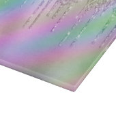 Elegant stijlvol, kleurrijk holografisch glitter d snijplank (Hoek)