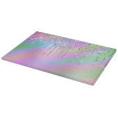 Elegant stijlvol, kleurrijk holografisch glitter d snijplank (Hoek)